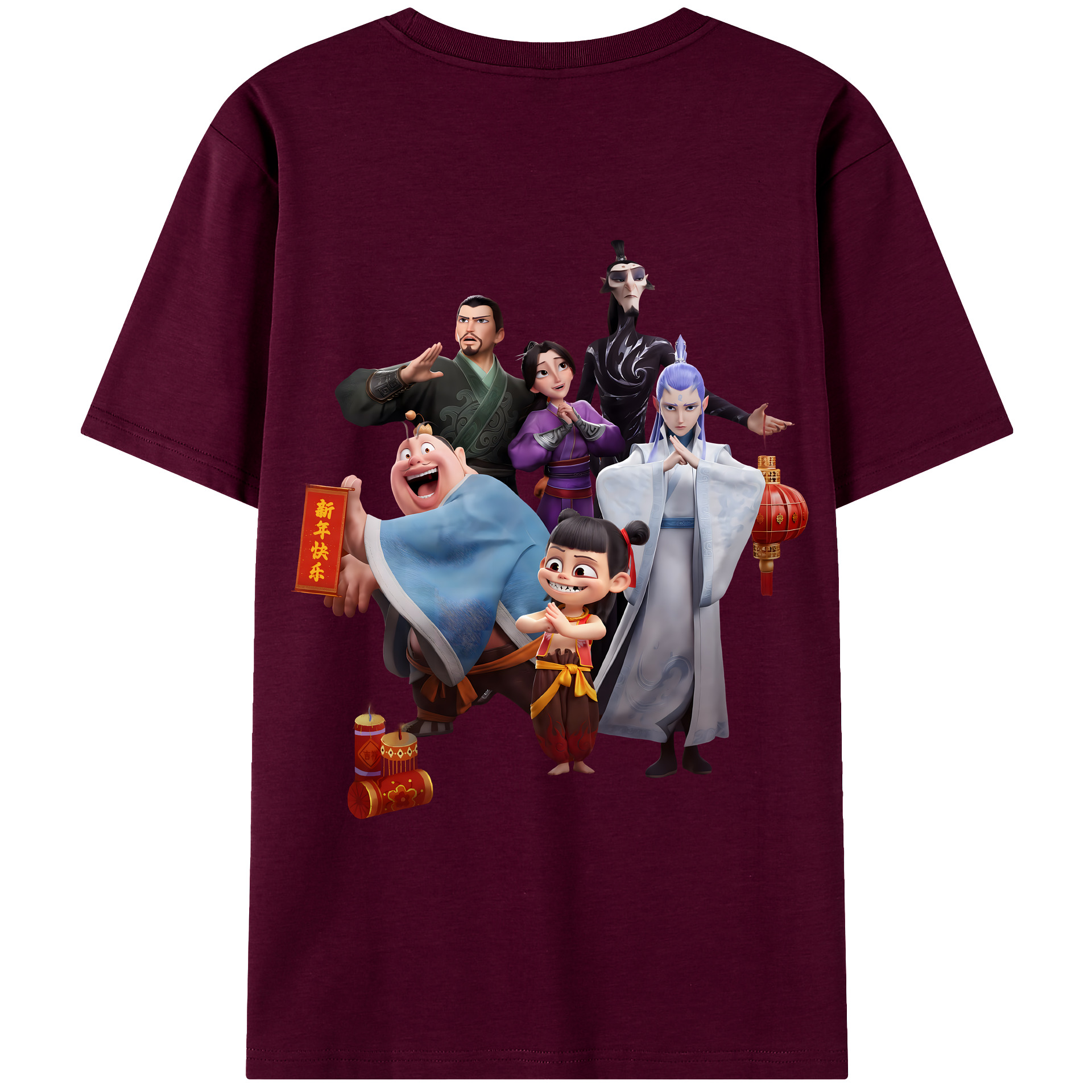 （画像用） Ne Zha 2 ナタ 魔童の大暴れ レディース半袖Tシャツ(バックプリント)